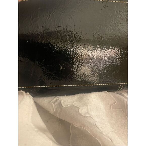 Dooney & Bourke Medium Chiara Patent Leather Drawstring Satchel Bag Black - Picture 15 of 16